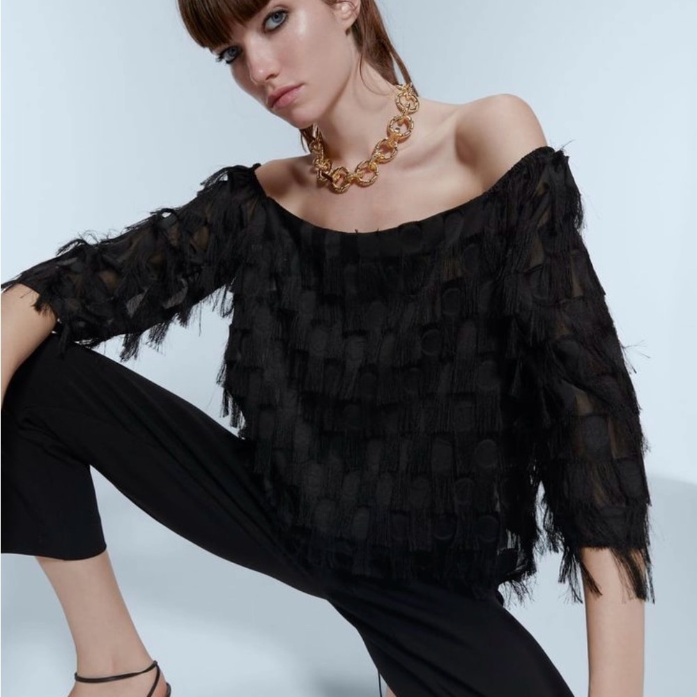 Elegant Black Off-Shoulder Top